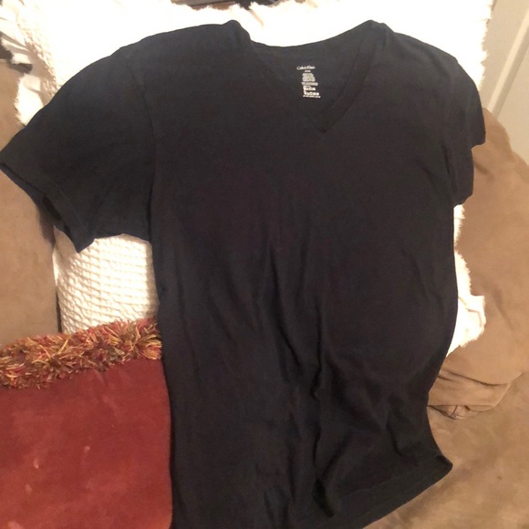 Black v neck t shirt Calvin Klein - Picture 3 of 3